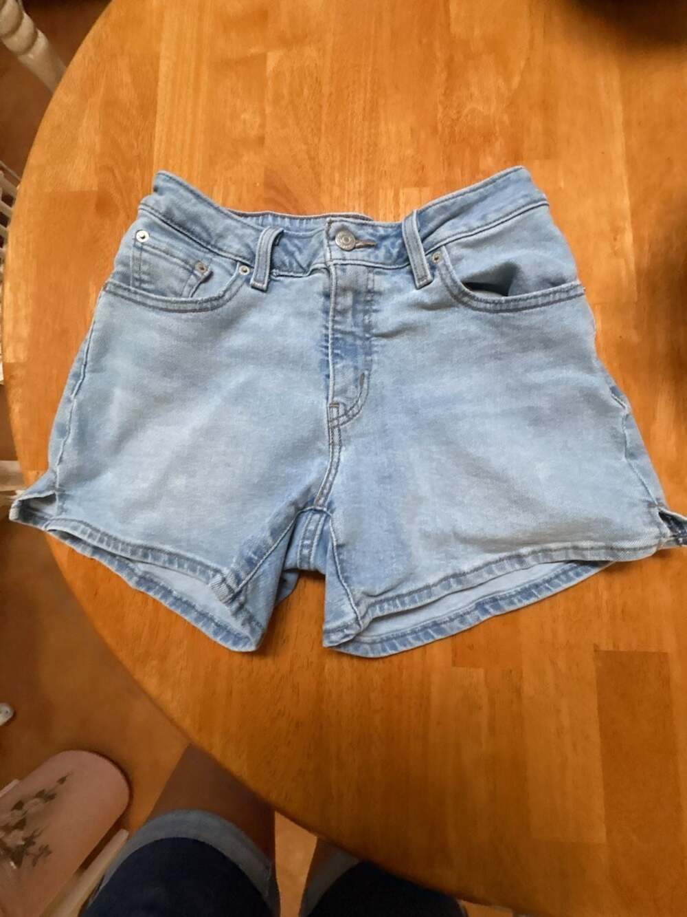 Levi's A-Line Light Wash Denim Shorts